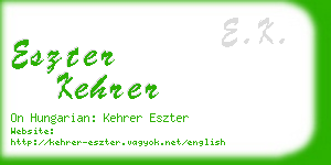 eszter kehrer business card